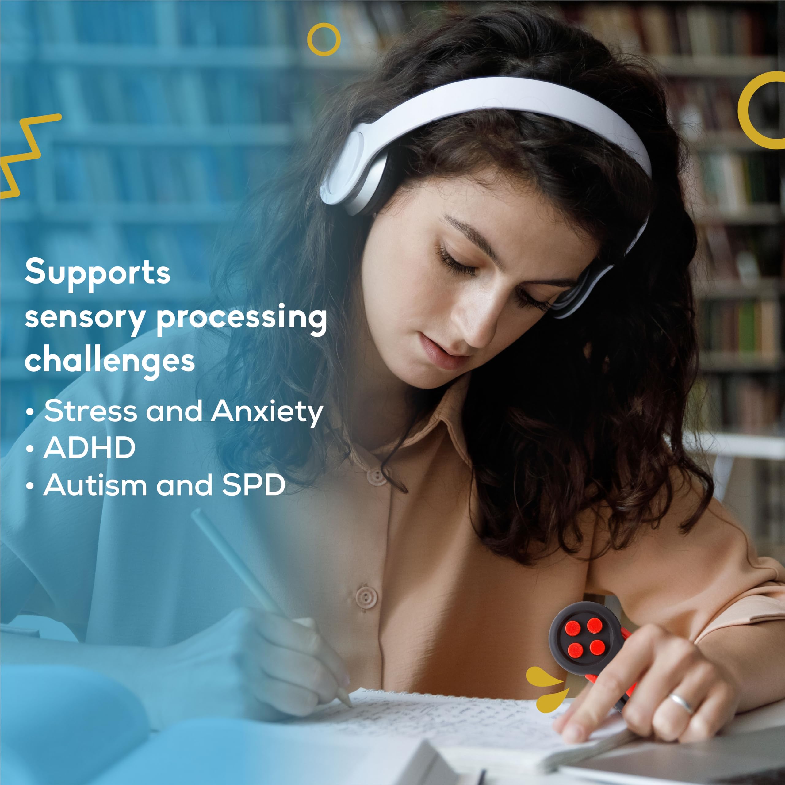 PILPOC Fidget Pad buttons provide audible and silent feedback for varied use