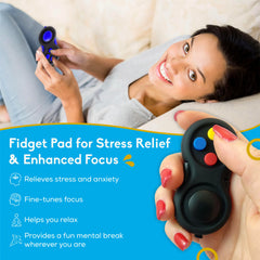 PILPOC Fidget Pad eight-function layout enhances tactile engagement options.