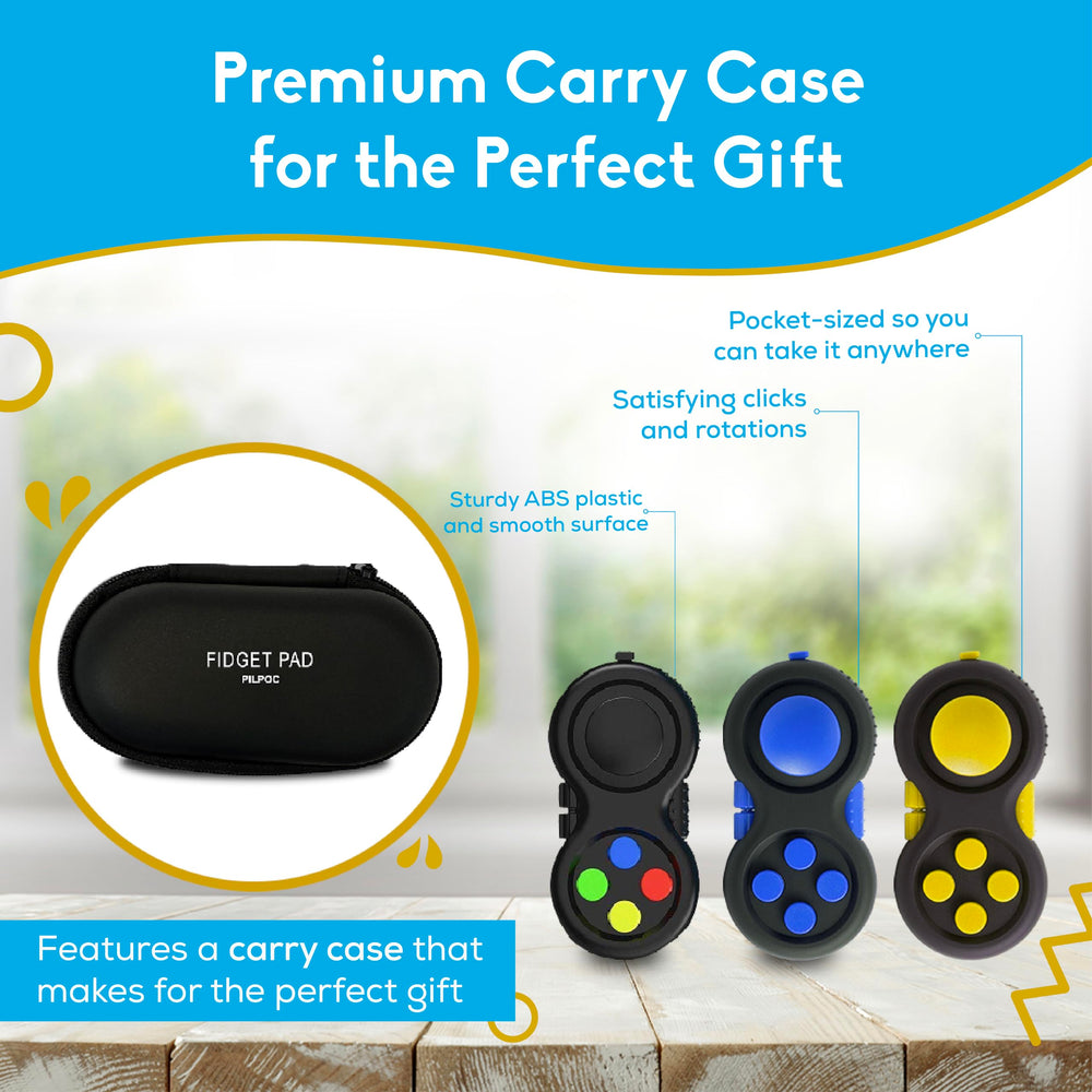 PILPOC Fidget Pad grip-textured roller provides tactile massaging feel.