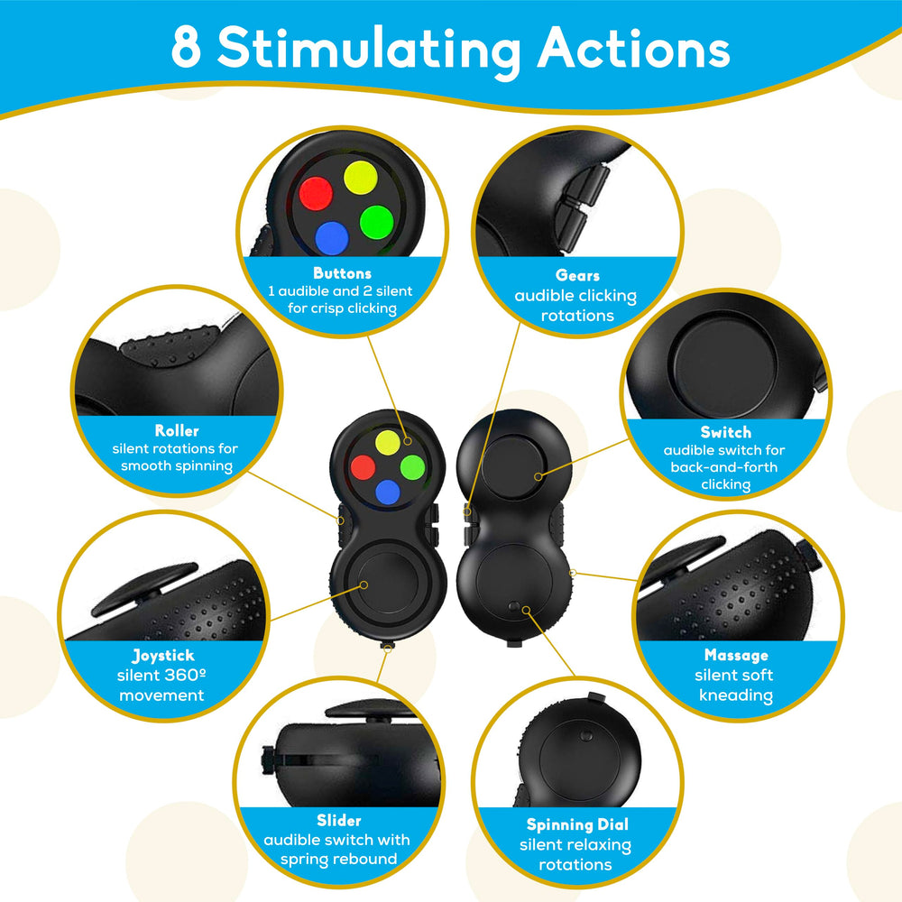 PILPOC Fidget Pad rubberized surface offers comfortable grip and control.