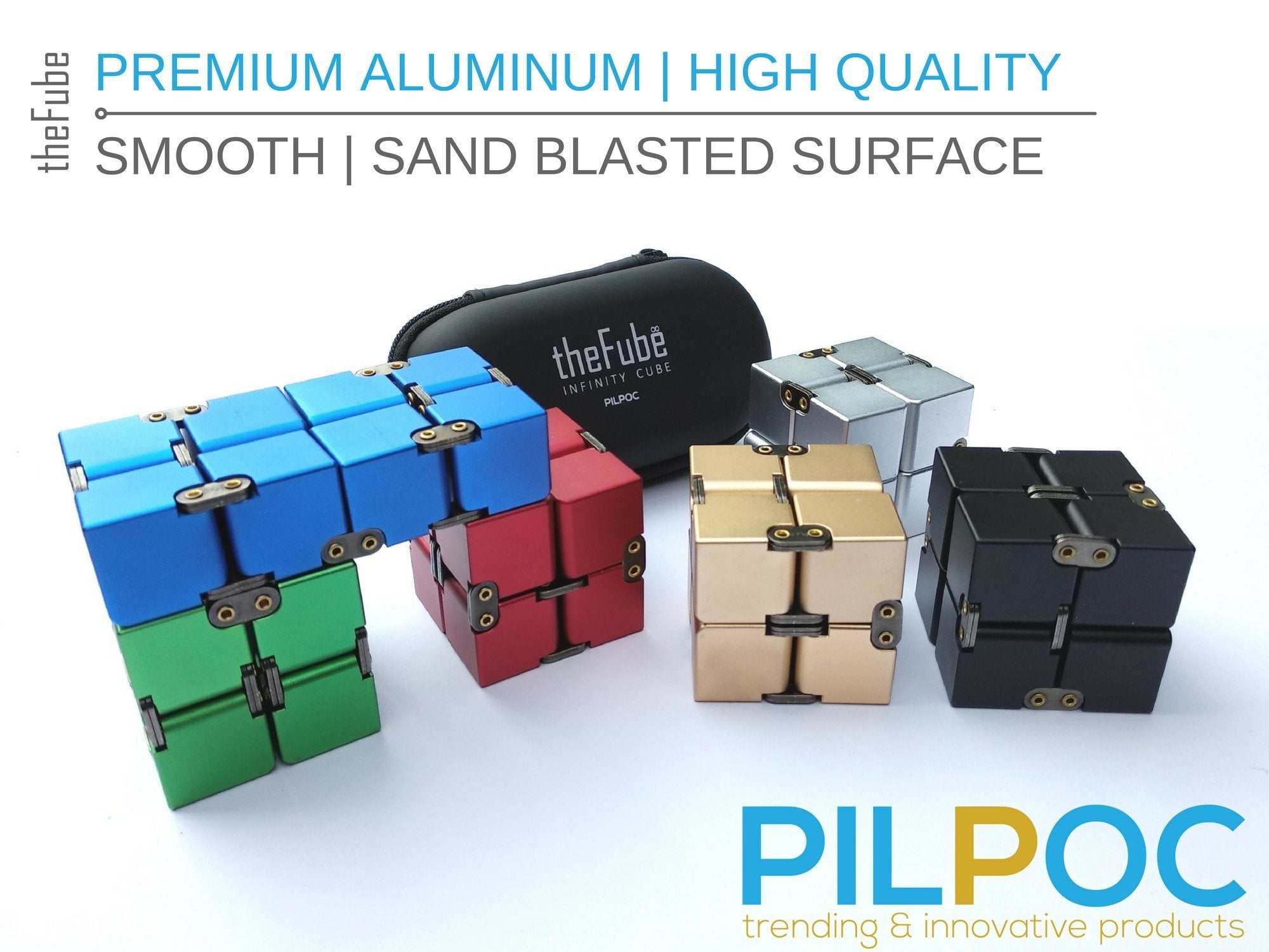 PILPOC theFube Infinity Cube joystick side for tactile engagement and focus.