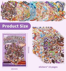 Pindda DIY 3D house stickers amusement park scene inspiring creativity and portable fun.