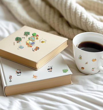Pindda DIY 3D house stickers notebook decoration ready to personalize items.