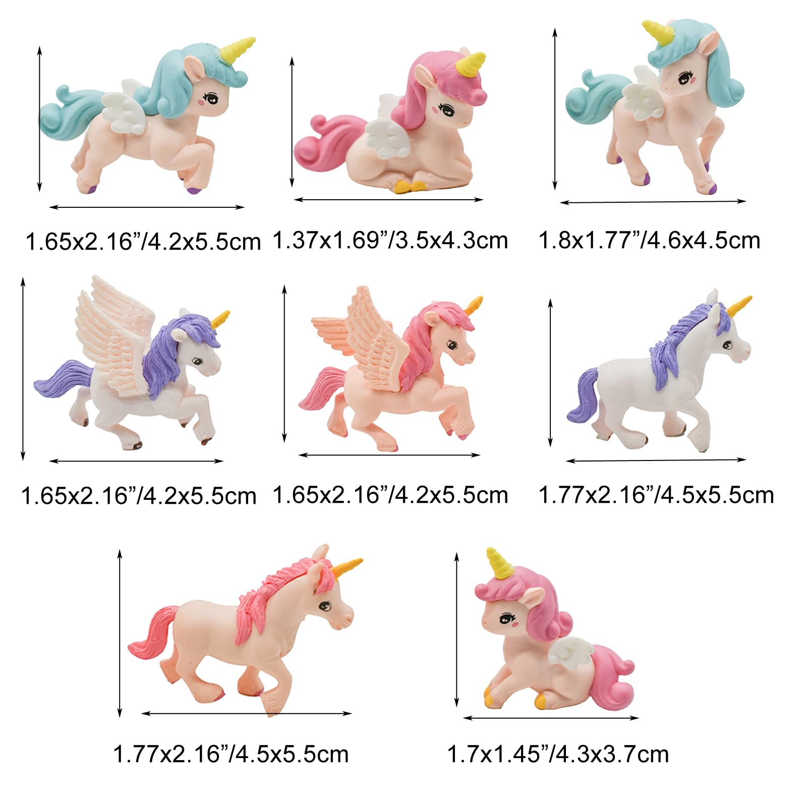 Pinenjoy resin unicorn cake topper adds charm to celebrations.