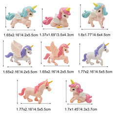 Pinenjoy resin unicorn cake topper adds charm to celebrations.