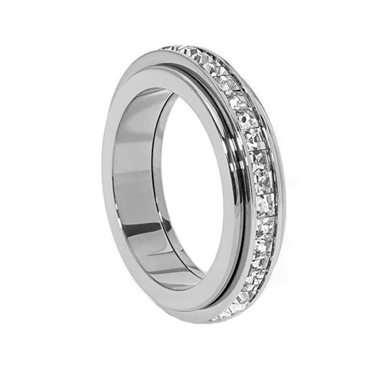 Pingyongchang Anxiety Rings titanium spinner front view for comfortable all-day wear