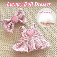 Pink 4-piece doll outfit set mini rabbit charm provides playful detail for photos