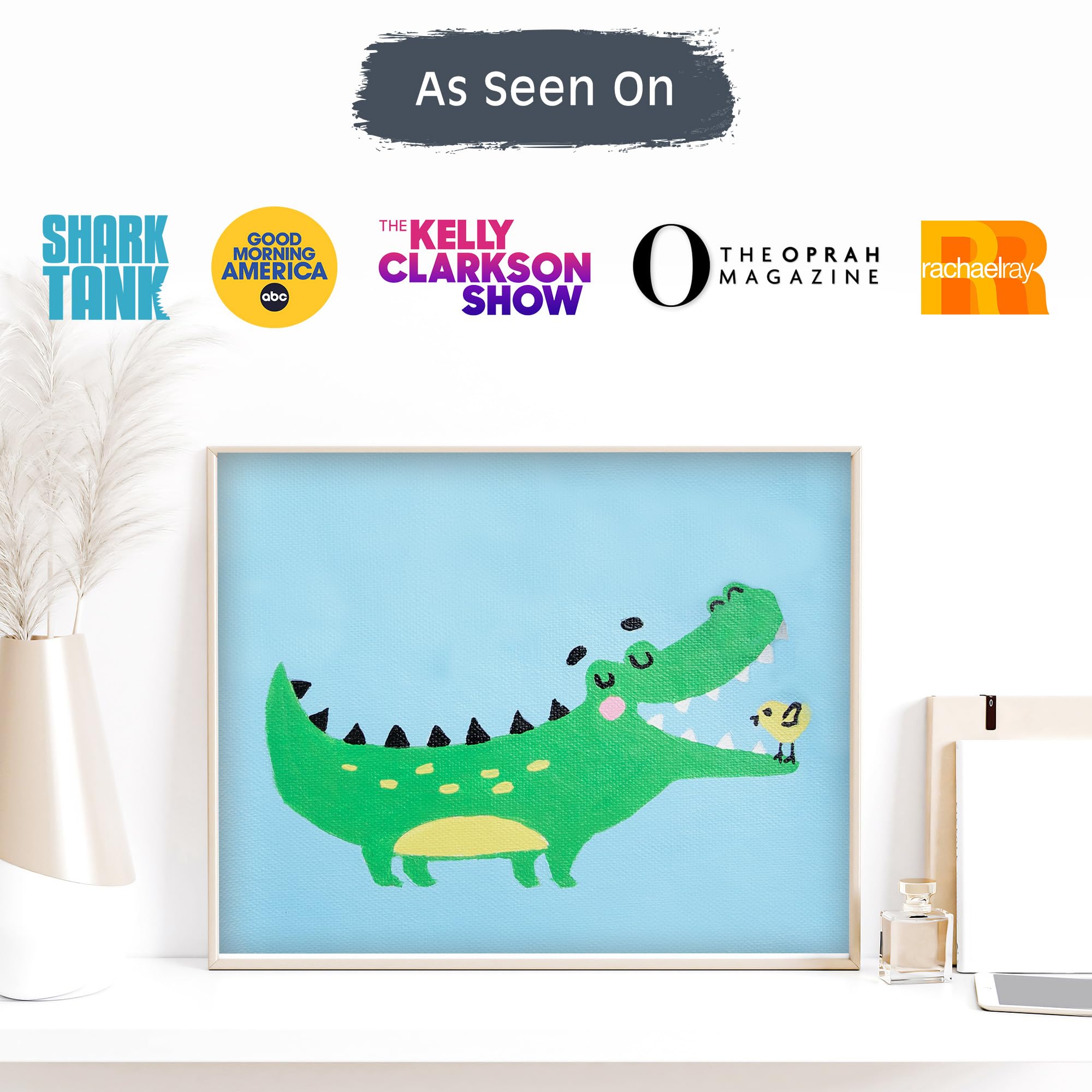 Pink Picasso branding highlights Shark Tank and Oprah's Favorite Things features
