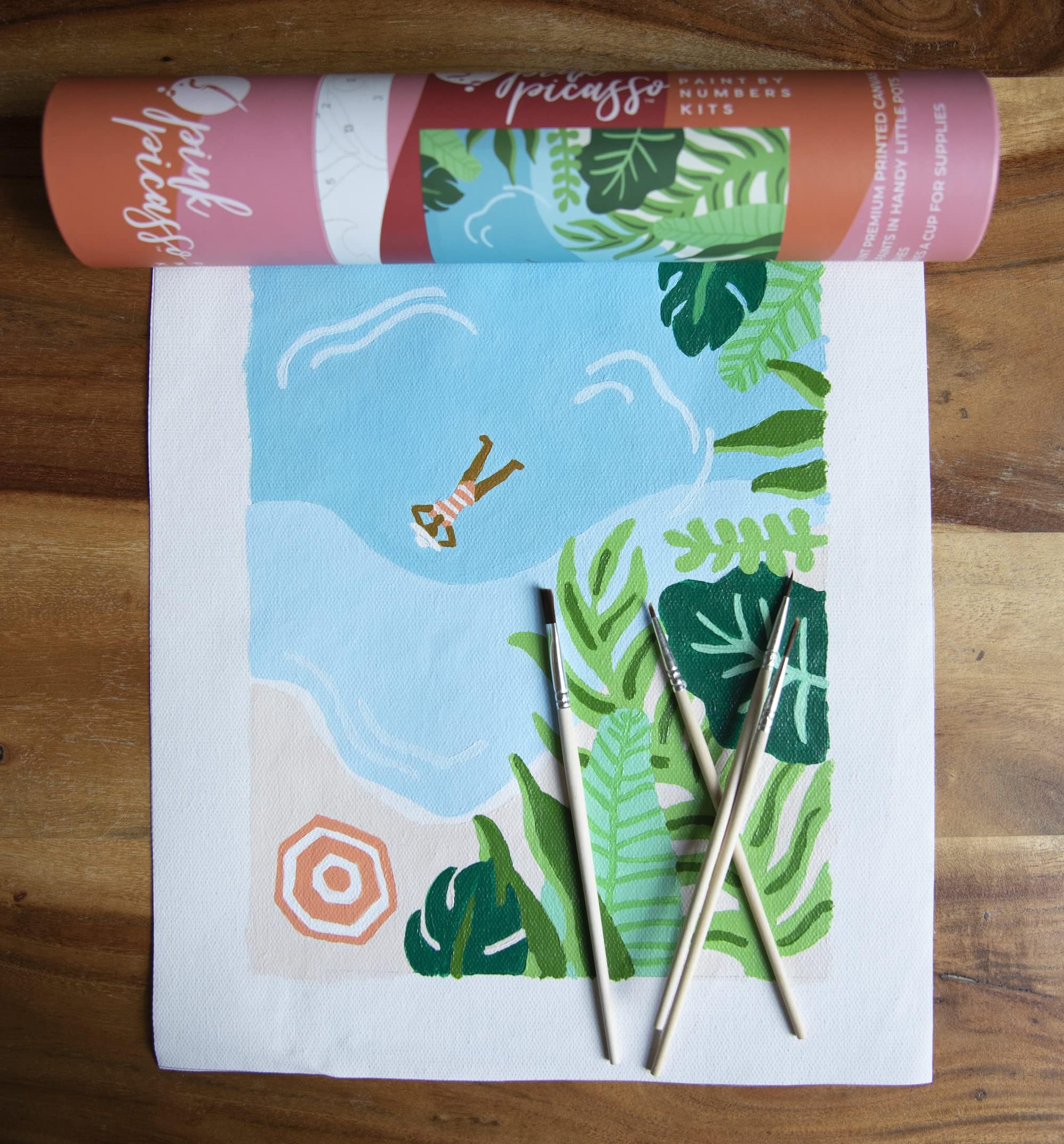Pink Picasso mid-century tropics design inspires playful, stylish wall art projects.