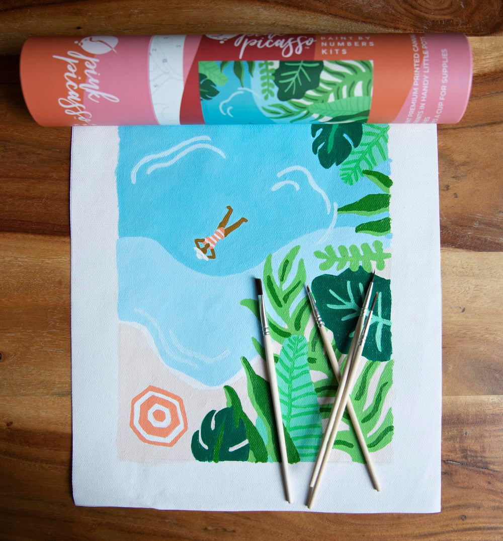 Pink Picasso mid-century tropics design inspires playful, stylish wall art projects.