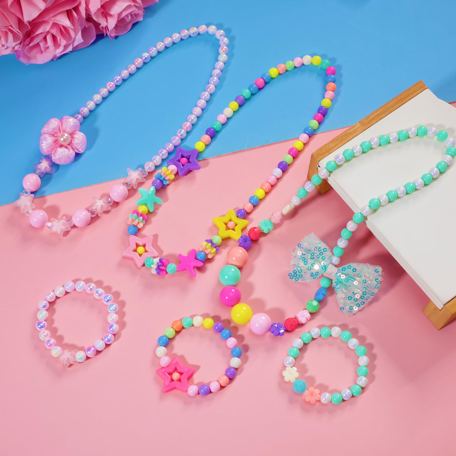 PinkSheep flower-bead detail adds playful charm for little girls.