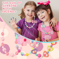 Rainbow-colored beads trendy for playful styling with PinkSheep accessories.