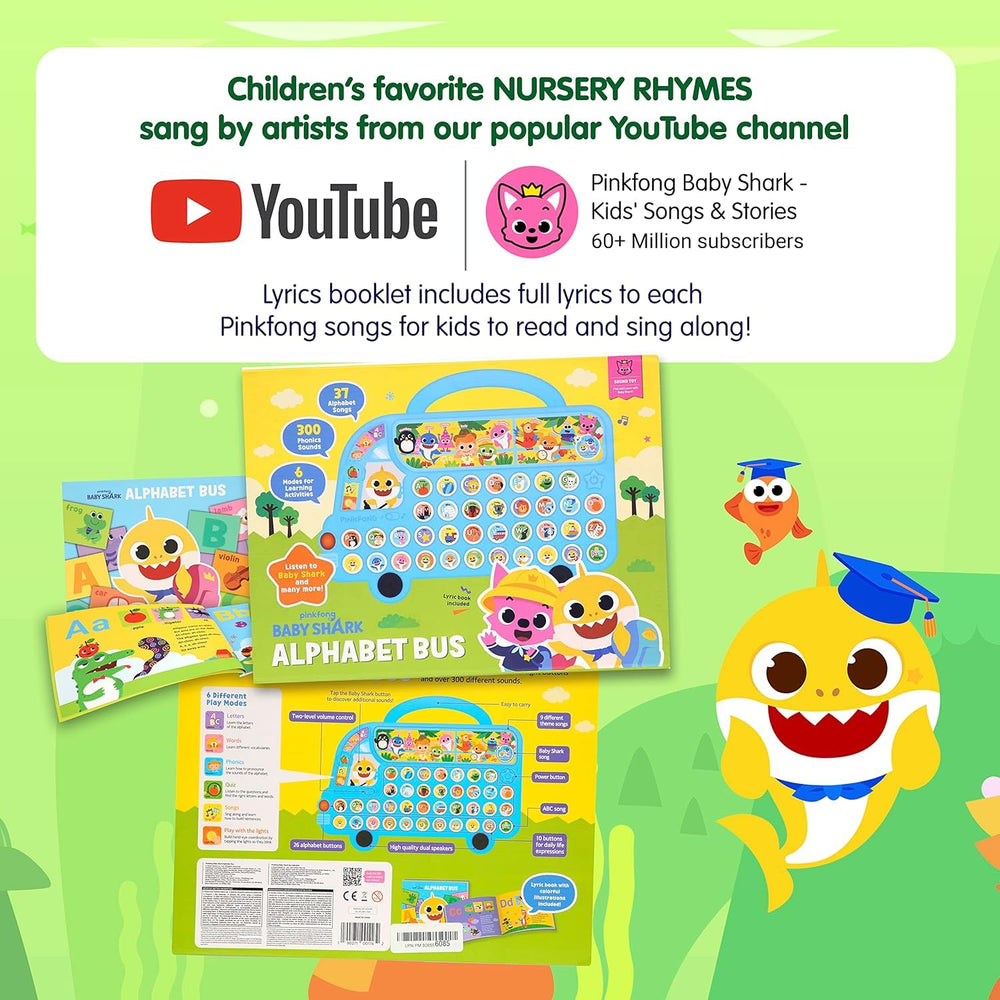 Pinkfong Baby Shark ABC Bus plays songs to support listening skills.