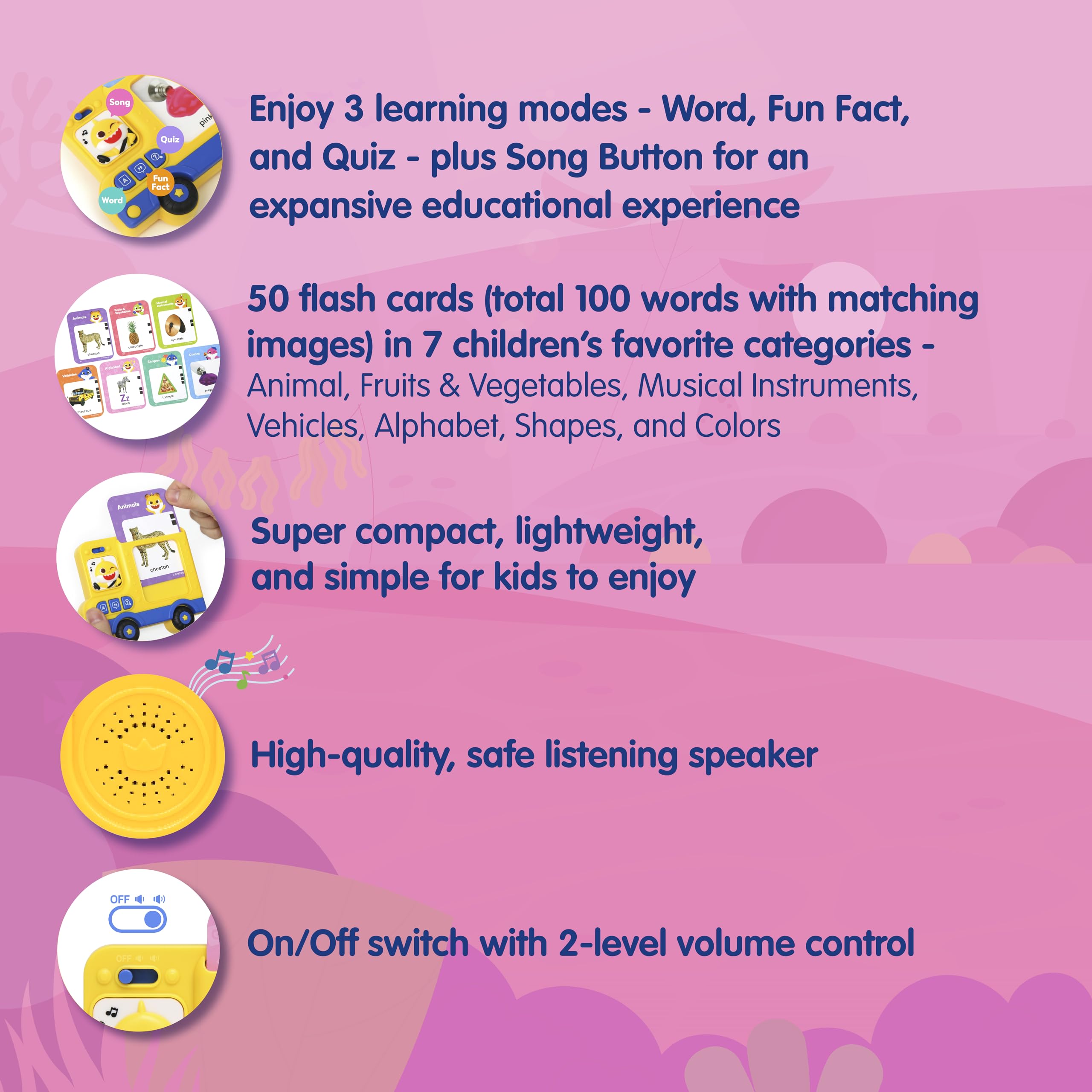 Pinkfong Baby Shark Educational Play; playful tasks support everyday learning.