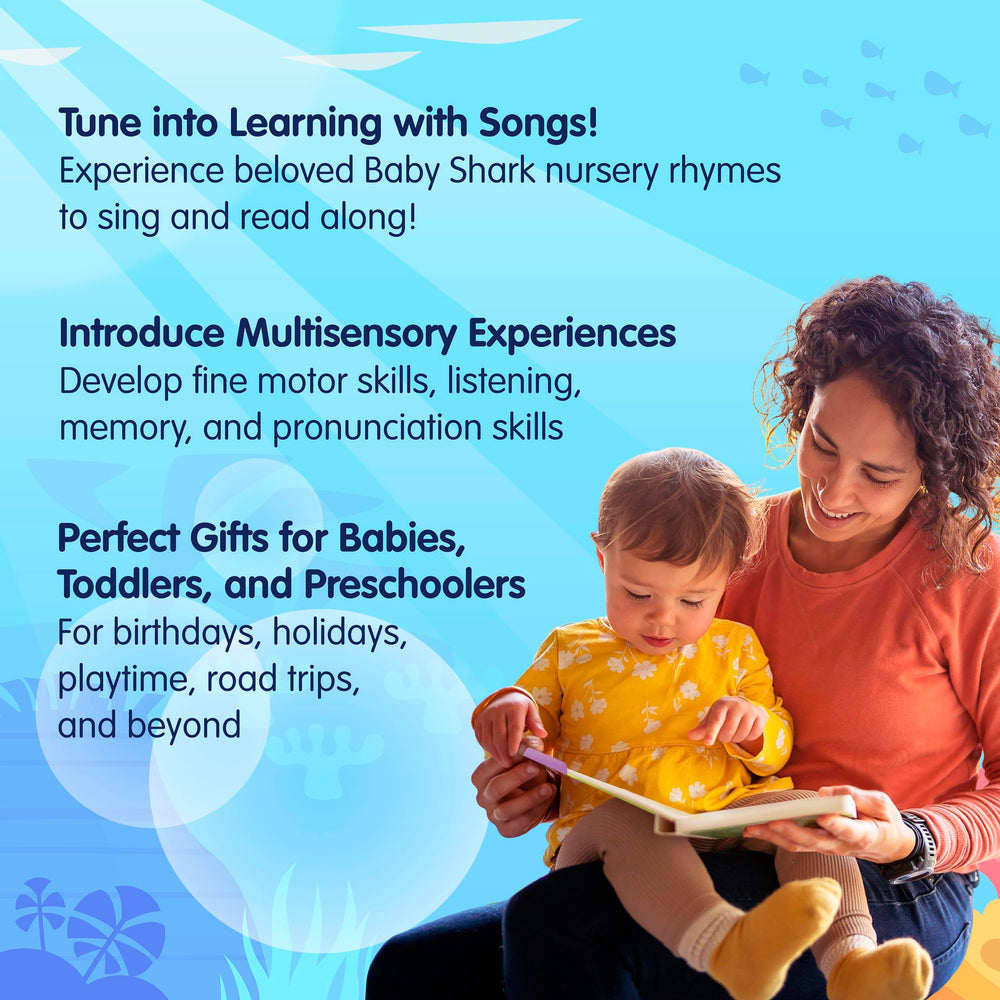 Pinkfong Baby Shark Sing-Alongs lyrics-pages show colorful pages that promote early literacy