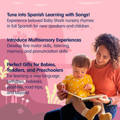 Pinkfong Baby Shark illustrations on pages support visual learning and storytelling.