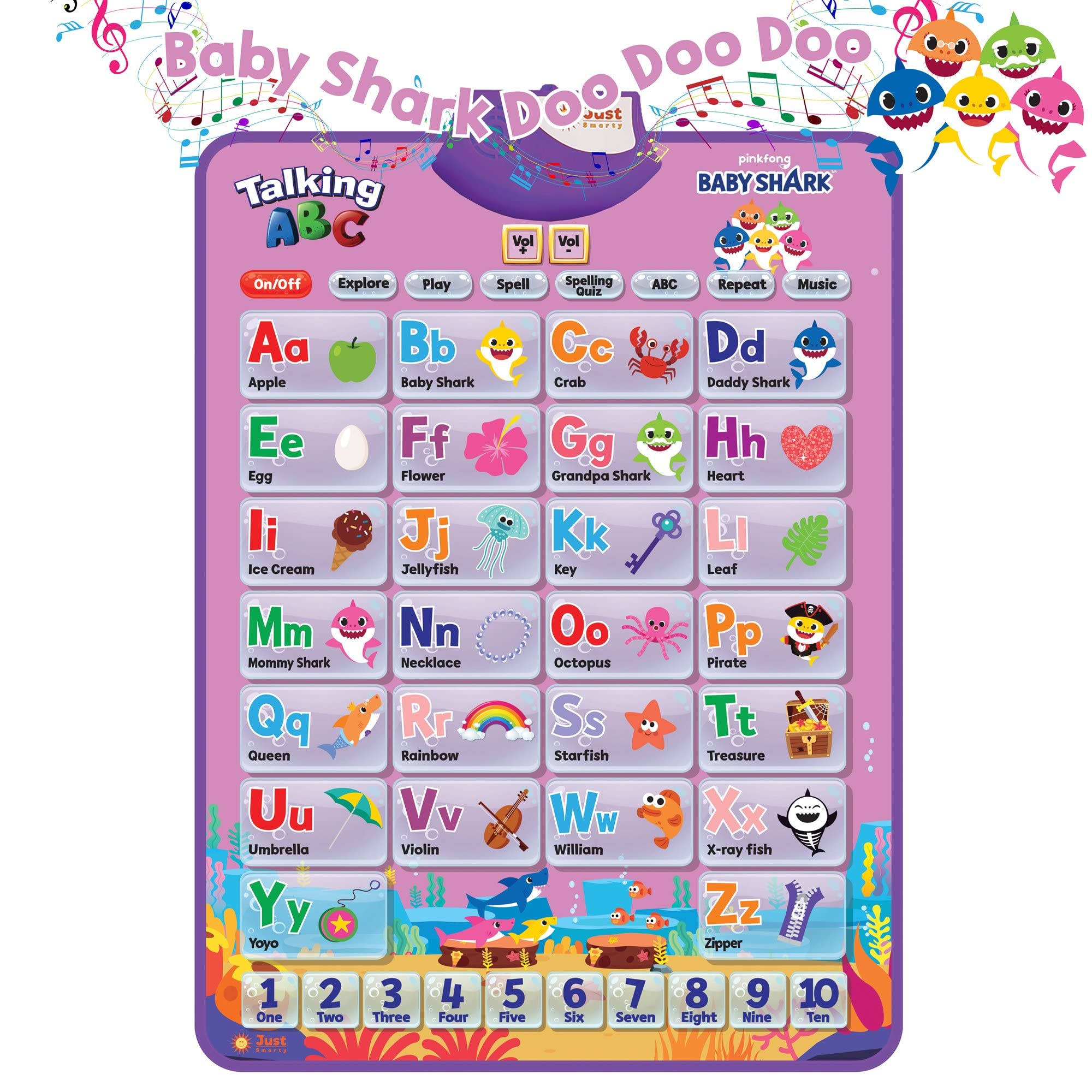 Pinkfong official song musical mat helps toddlers learn numbers and words.