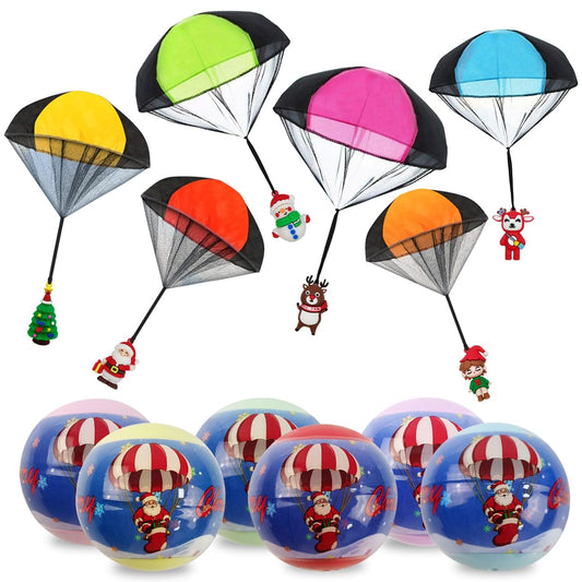 Pinkiwine Santa Claus parachute toy for festive outdoor fun.