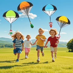 Pinkiwine snowman parachute toy creates playful sky drops in winter games.