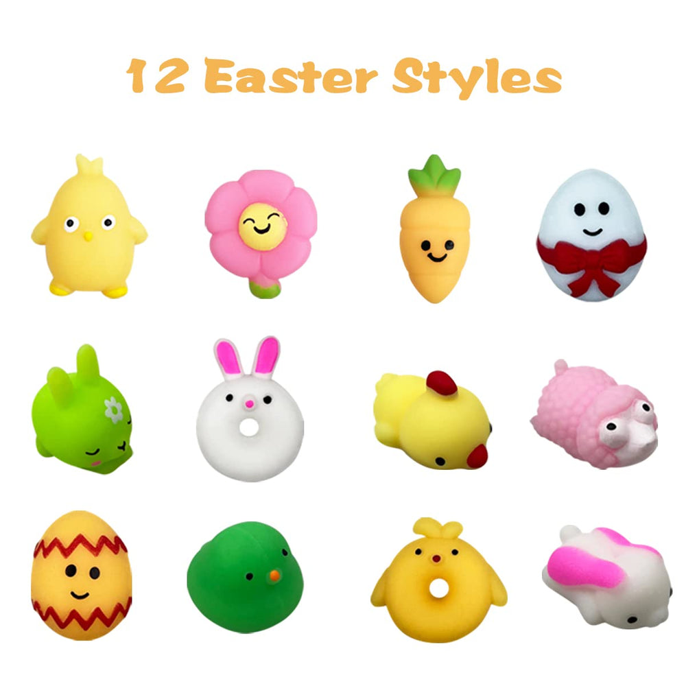 Pinkiwine Mochi squishies inside Easter eggs for soft tactile play