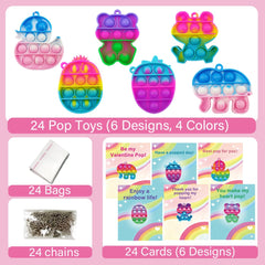 Pinkiwine strawberry pop toy boosts excitement during Valentine cards.