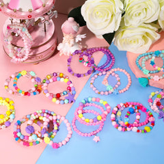 PinkSheep colorful bracelet set with multi-hued designs for party favors and gifts.