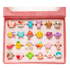 PinkSheep little girl ring in a heart box for pretend play and gifting.