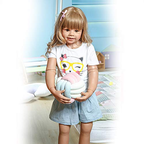 Pinky Reborn 39inch doll wig detail for easy styling and care.