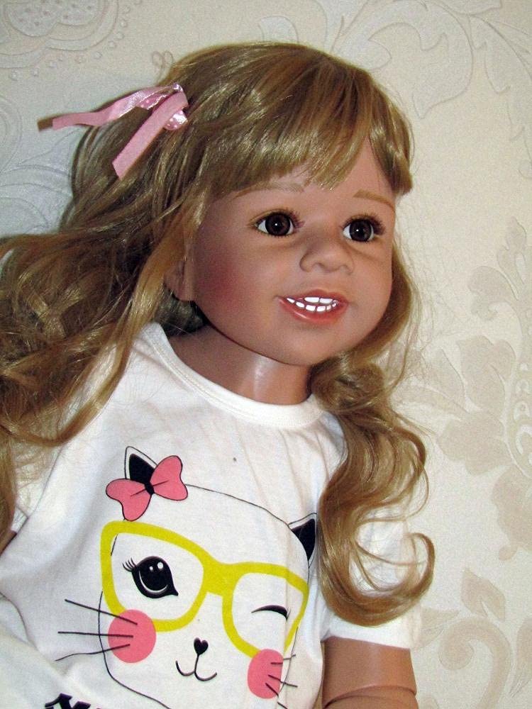 Pinky Reborn 39inch doll standing pose shows stable balance.