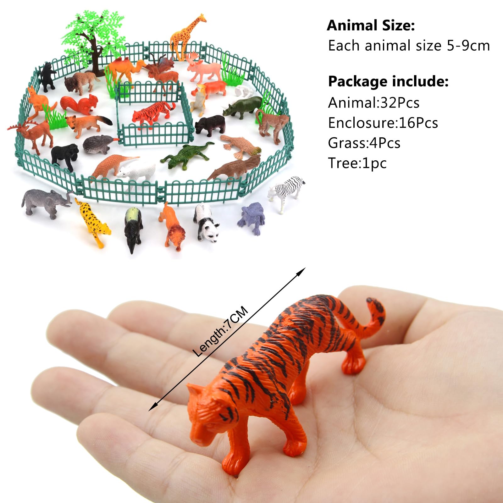 PINOWU giraffe figurine highlights tall savanna presence in play scenes.