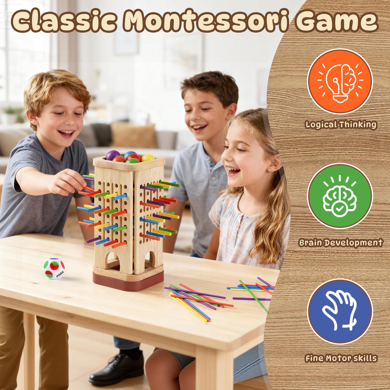 Pinshoon 2-6 player setup promotes family bonding and social skills.