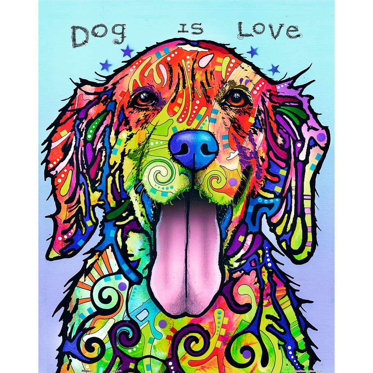 Pintoo Dog is Love 500-piece puzzle by Dean Russo, ideal for cozy family evenings.