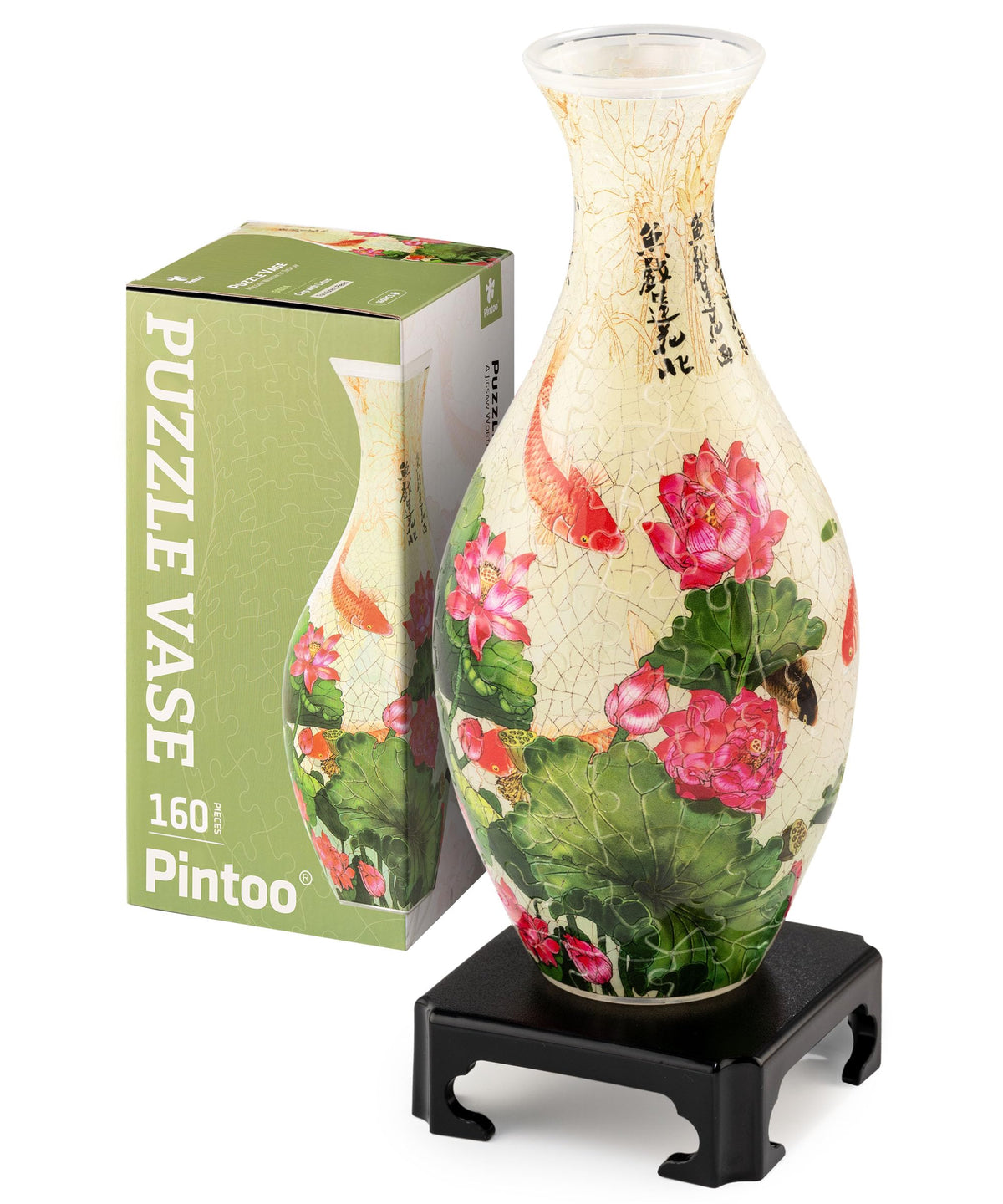 Pintoo S1024 translucent vase showcases a 3D puzzle design for elegant decor