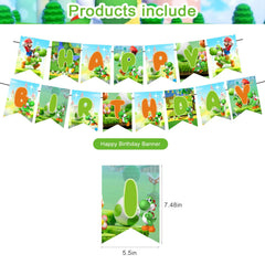 PINUO Yoshi cake topper with Mario Yoshi art for a standout cake moment.