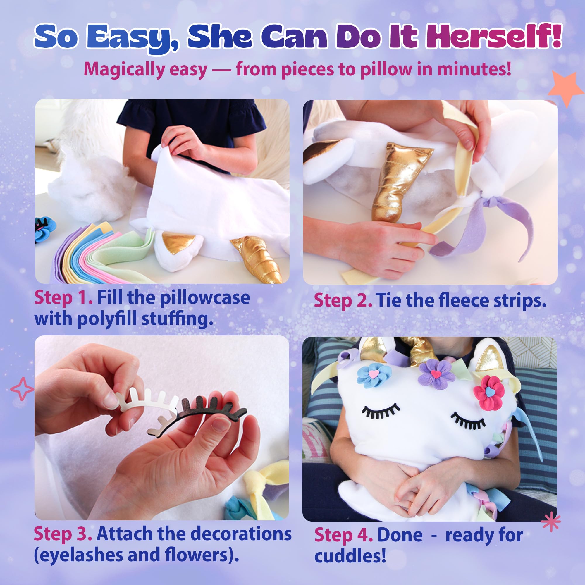 Pinwheel Crafts instruction sheet and tassels for easy, guided assembly.
