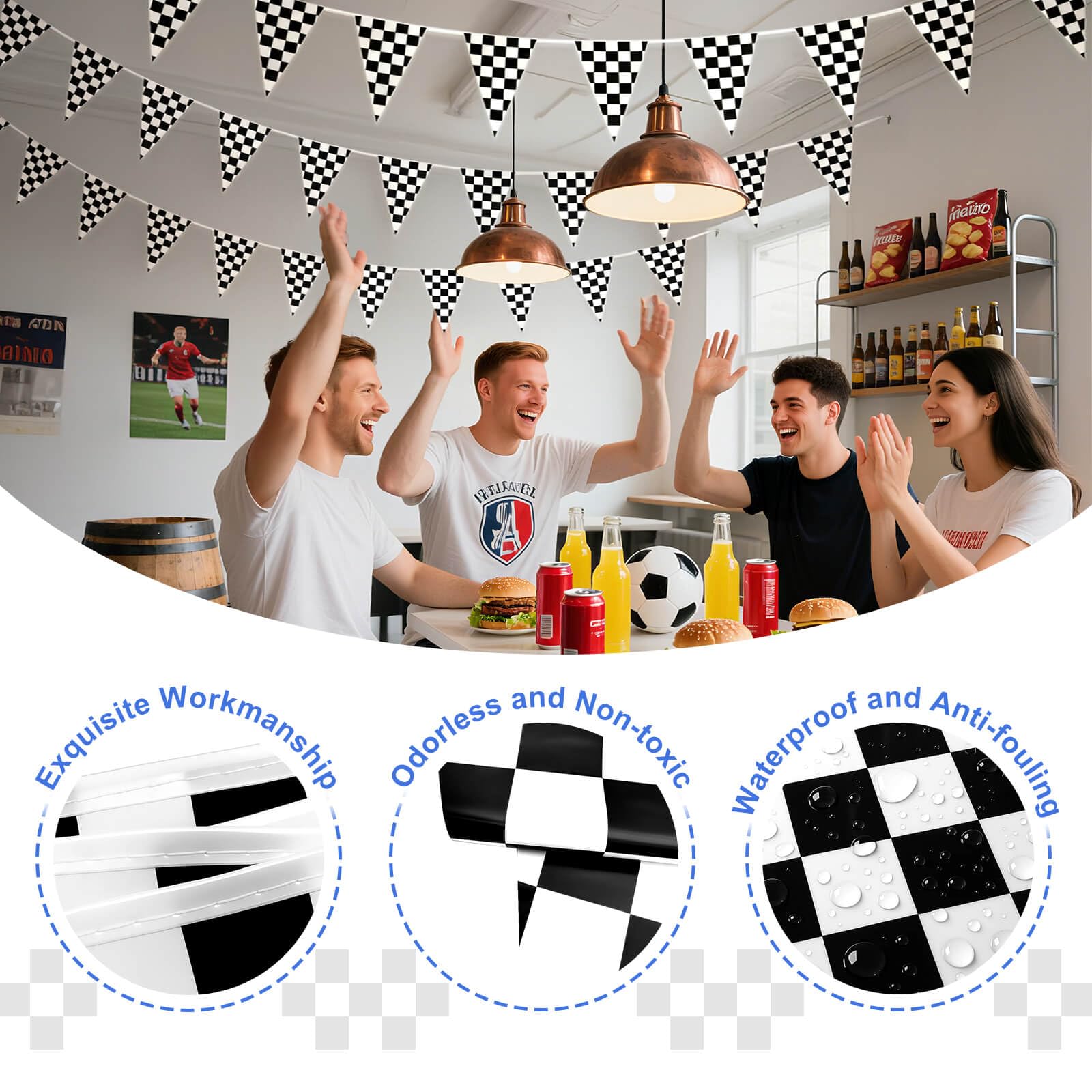 Piokio banner hung on wall for NASCAR-inspired celebration