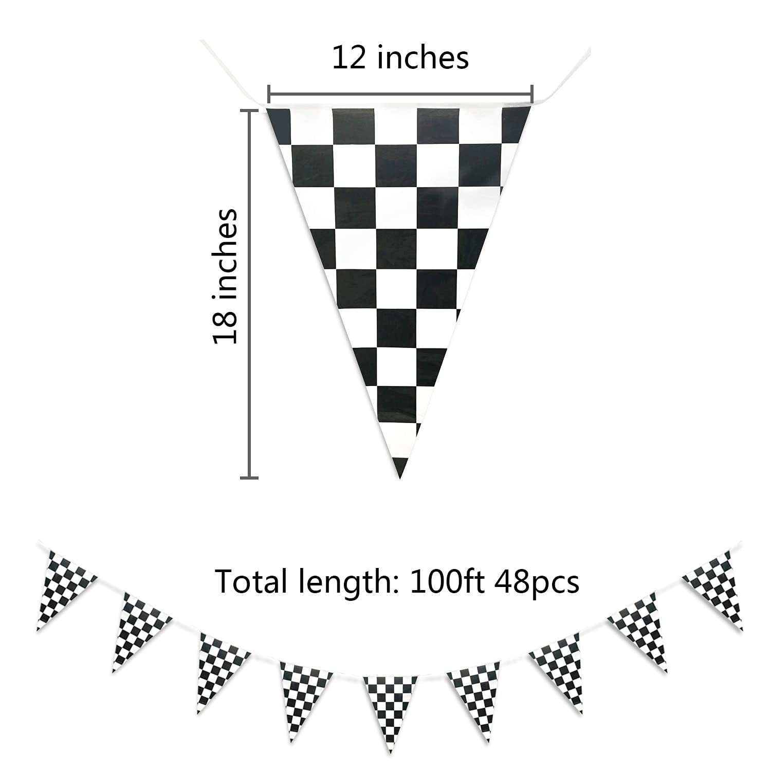 Piokio 12x18 pennants, single-sided, create bold wall décor