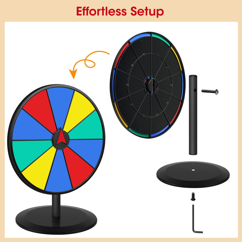 Pionites prize wheel precision bearings ensure smooth spins.