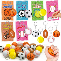 PIONJOY 30-pack sport balls keychains set, ideal for classroom gifts