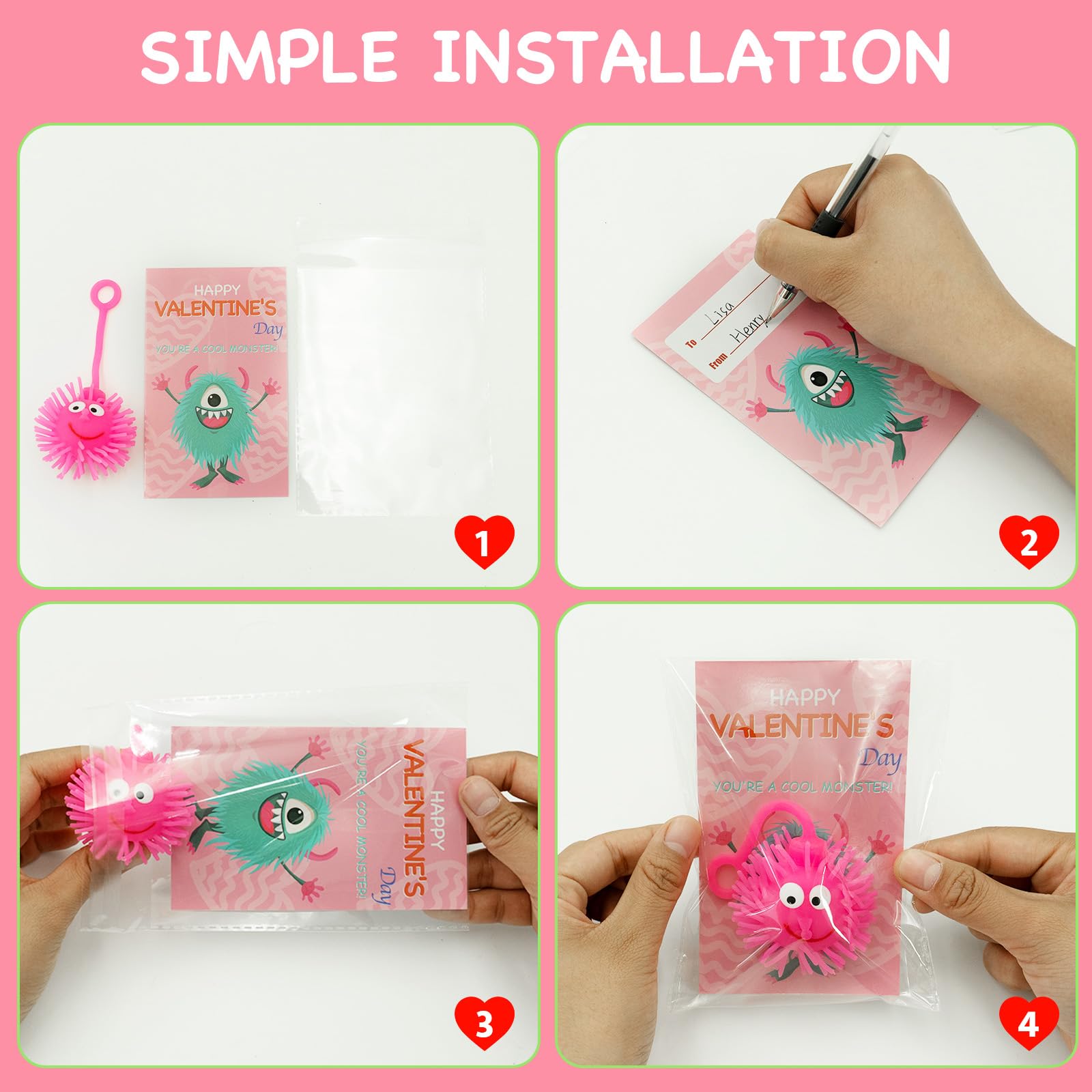 PIONJOY classroom-friendly Valentine's set as engaging prizes.