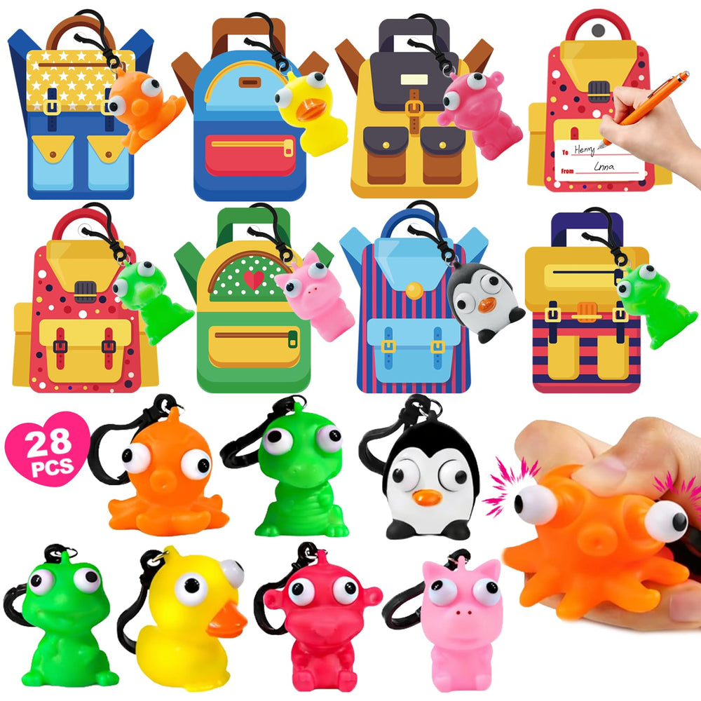PIONJOY eye-pop animal keychain for stress relief and playful fidgeting.