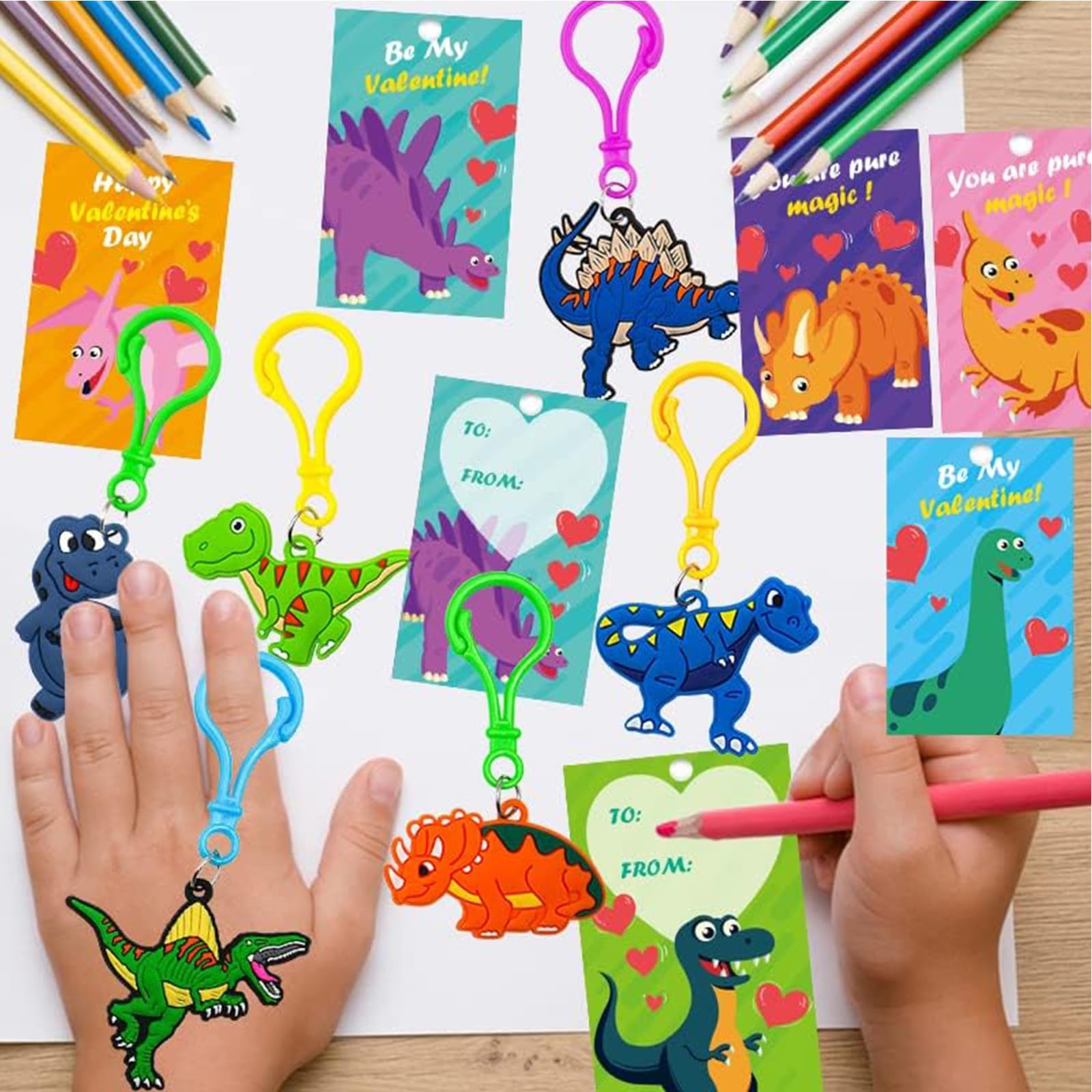 PIONJOY kid-friendly valentines gifts celebrate friendship with playful dinosaurs.