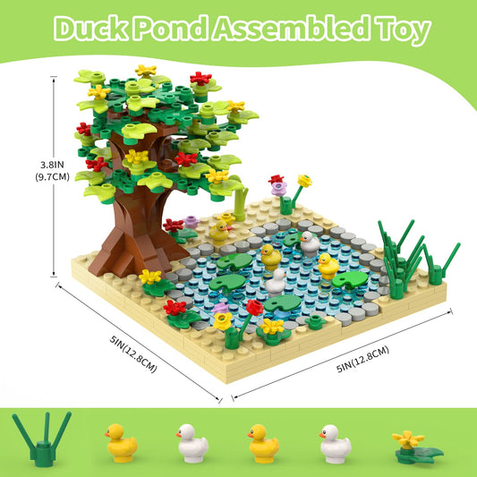 PIPART five duck figures enhance farm scenes and storytelling