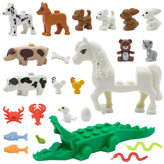 PIPART dog and puppy figures for imaginative play and building scenes