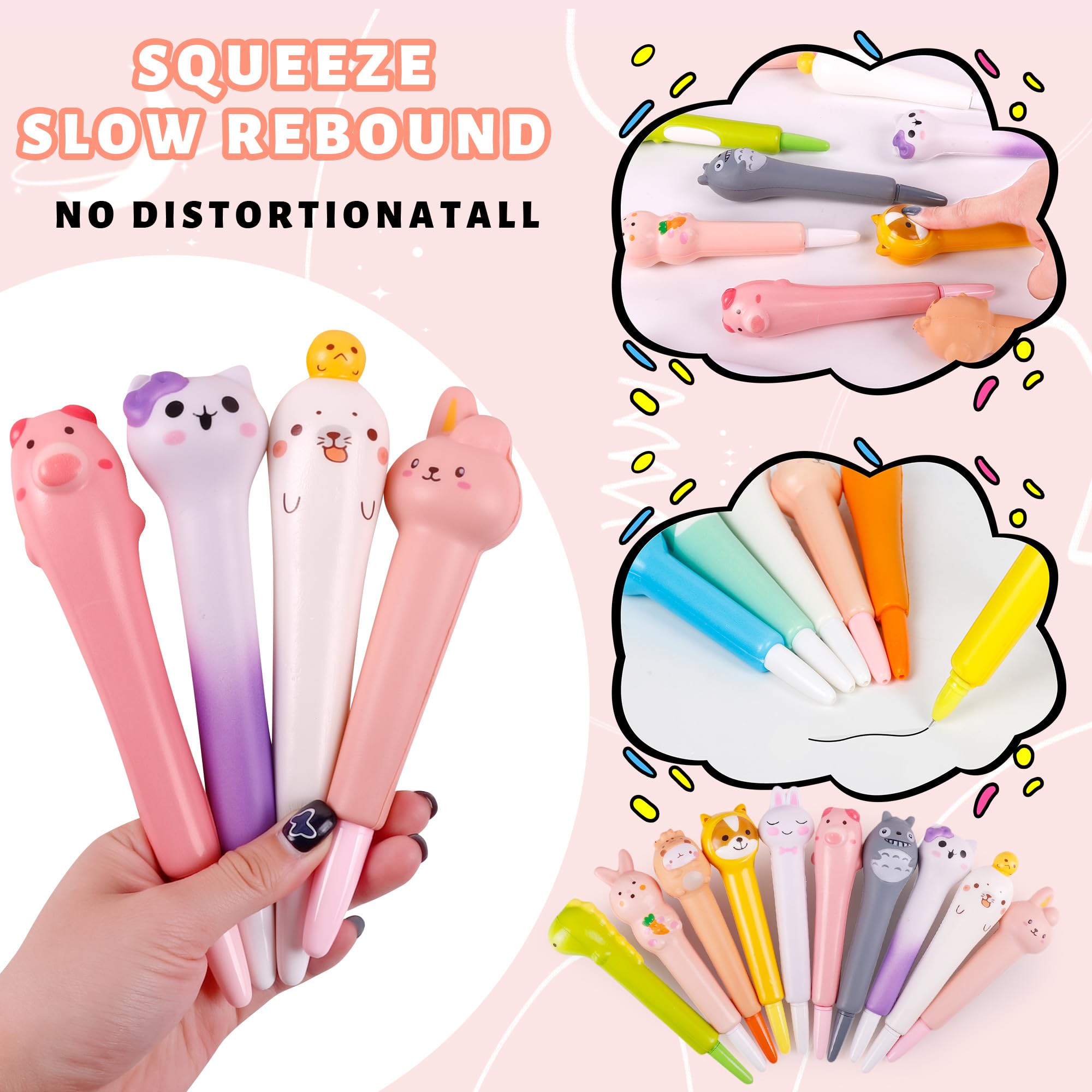 Pipigaty cute cow squishy pen with soft grip for daily writing