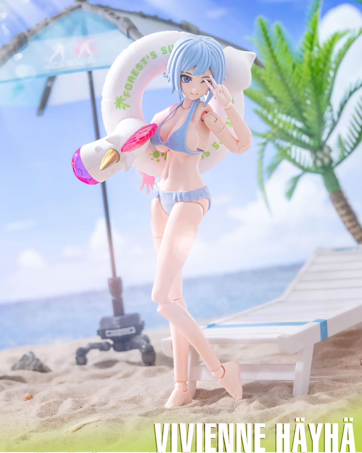 Pipigirl Nuke Matrix figure beach umbrella accessory supports creative dioramas.