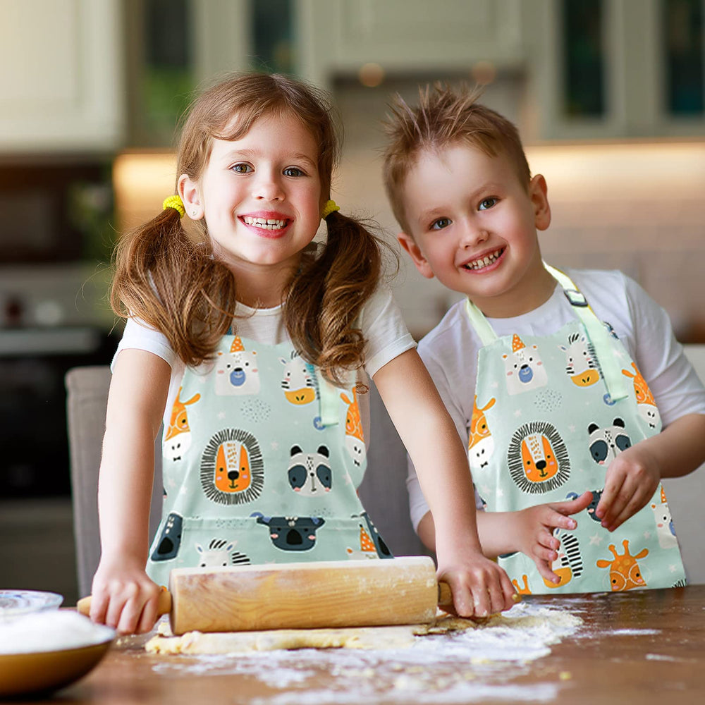 Pipoobear kids apron gender neutral blue gift idea for families