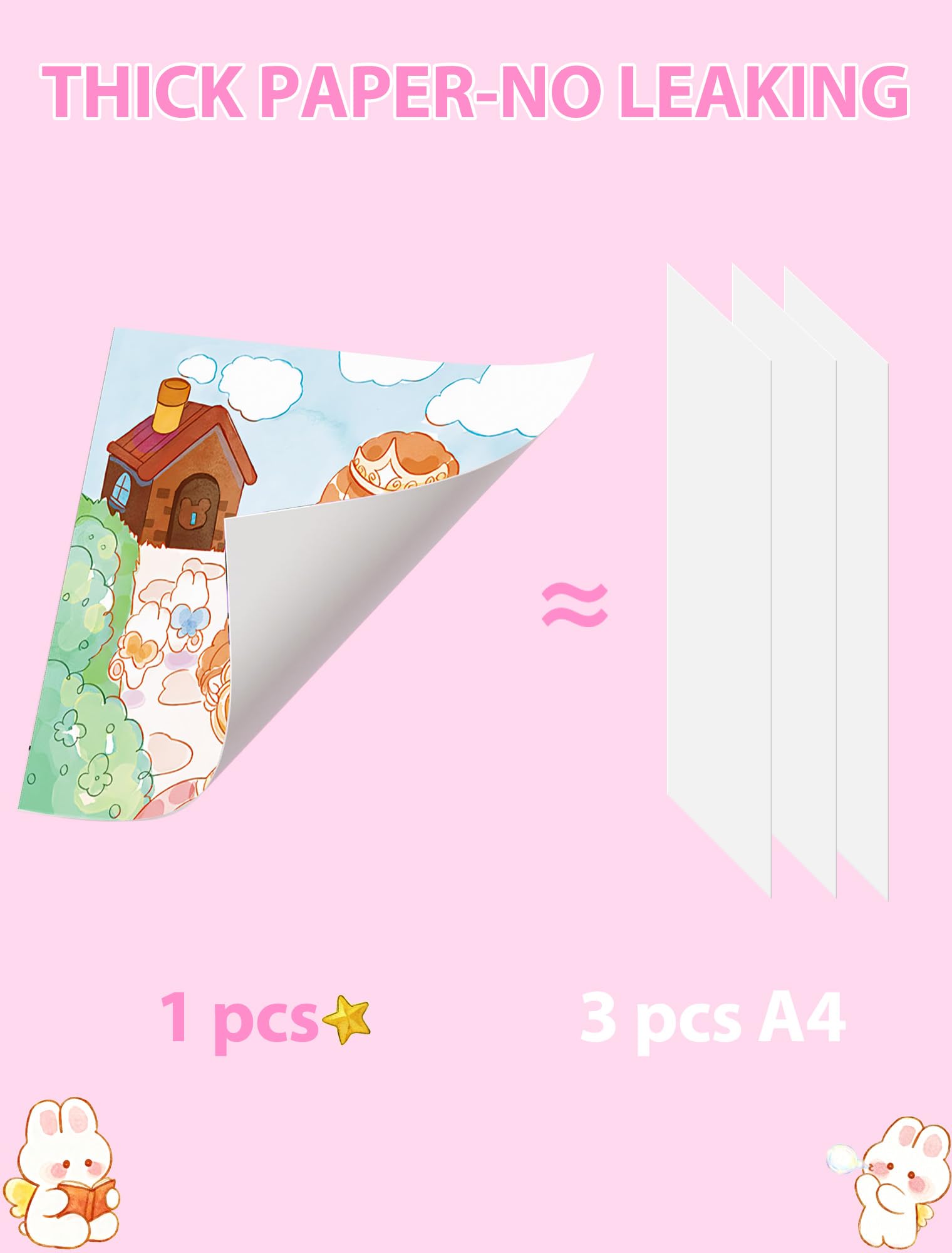 PIRIE Princess Paint with Water thick paper prevents bleed-through for durable art.