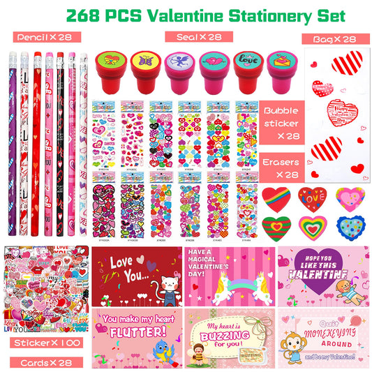Piroo Valentines cards for kids, ideal for classroom exchanges.