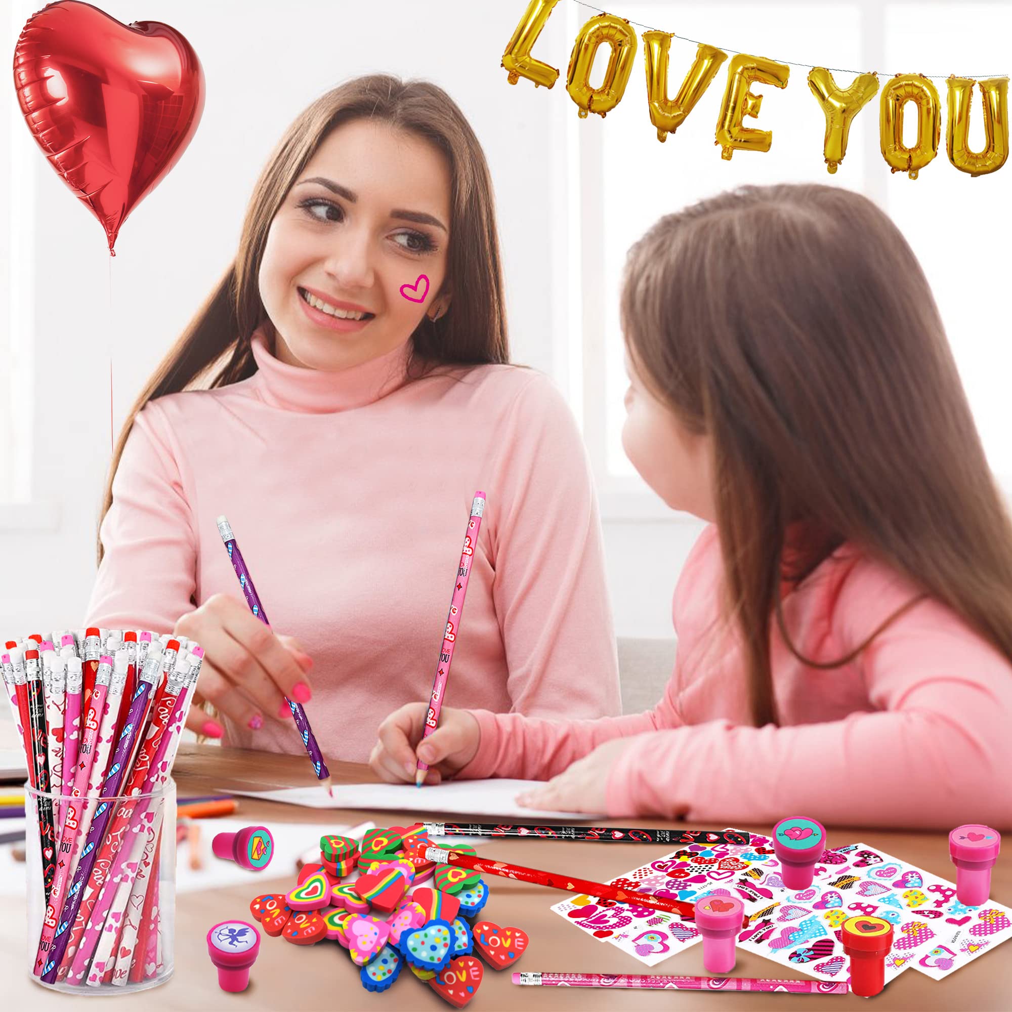 Piroo Valentines vinyl stickers for decorations and trading games.